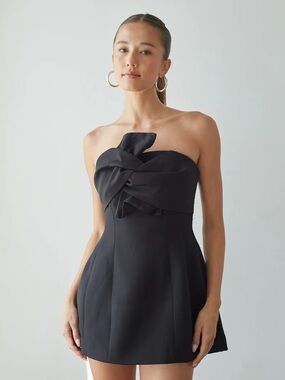 American Threads Alix Twist Front Bubble Mini Dress